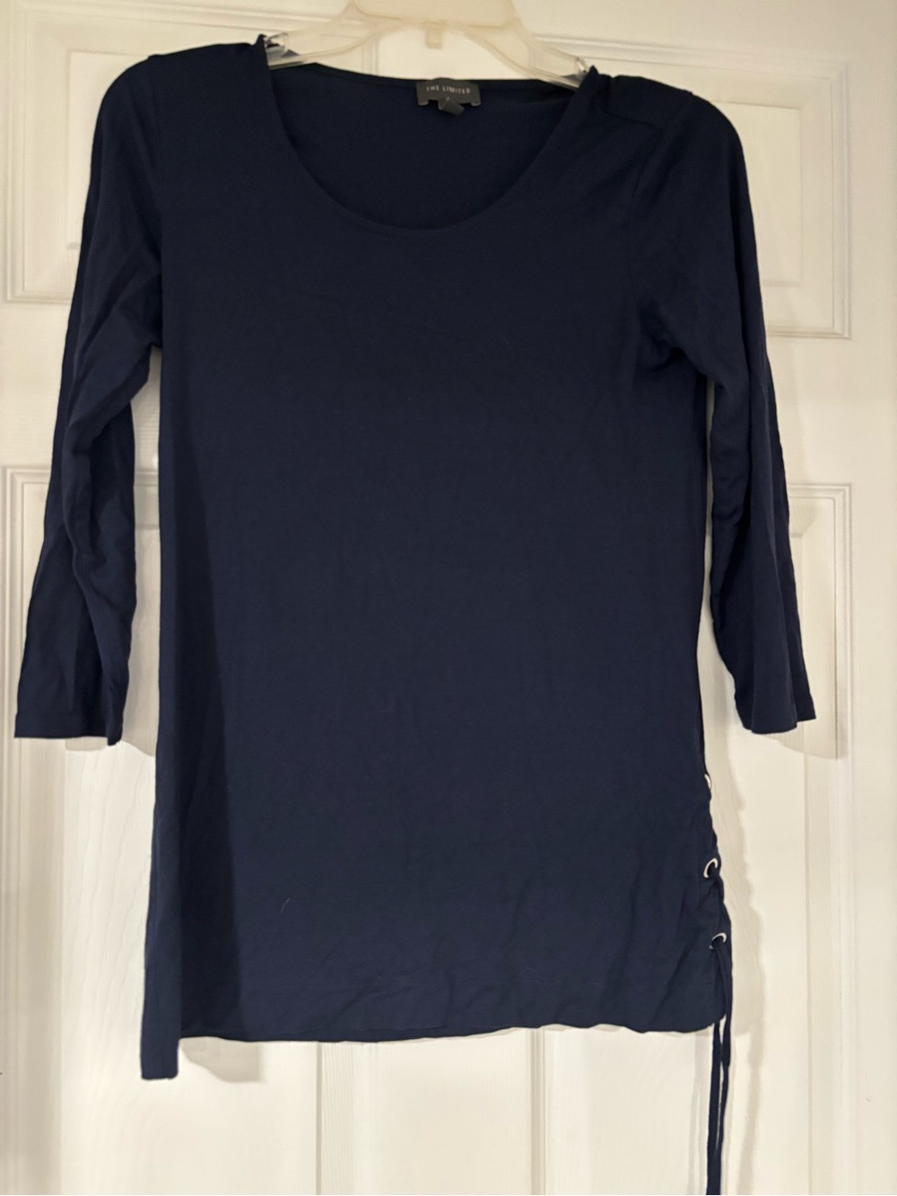The Limited Scoop Neck Lace-Up Side Tunic